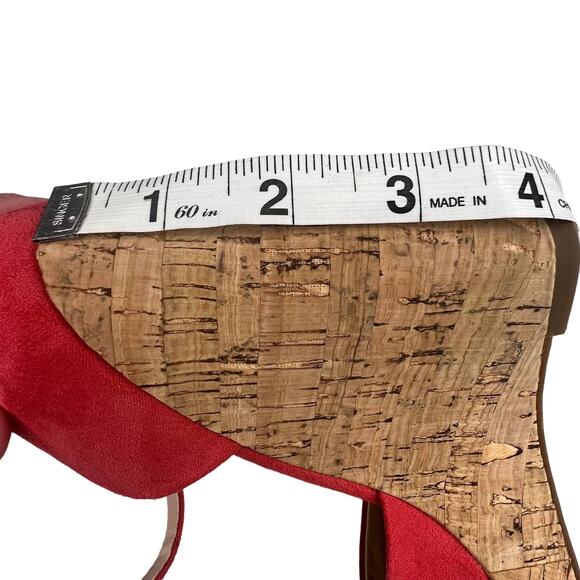 Jessica Simpson Womens 8.5M Jarella Coral Microsuede Platform Wedge Heel Sandals - Picture 11 of 12